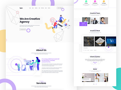 Digital Agency Web X1 V1 agency design digital digital agency illustration interface landing page page typography ui ux website