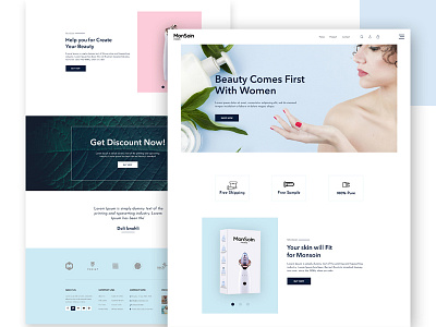 MonSoin Beauty Product showcase Ecommerce V1 design e commerce ecommerce website landing page product showcase ui ux website