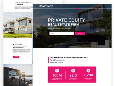 Smartland Real Estate Landing Page design illustration interface landing landing page portfolio real estate typography ui ux web website