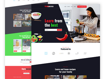 Ketoboss Recipe Landing page design