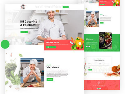 Catering Home page design cooking design food interface landing landing page spice typography ui ux web website