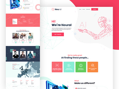 Artificial Website Home Page design