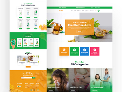 Vita Vitamins Medicine E commerce landing page