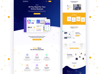 SaaS Software Landing page clean ui color creative design design landing page minimalist page saas service software typography ui ux web website