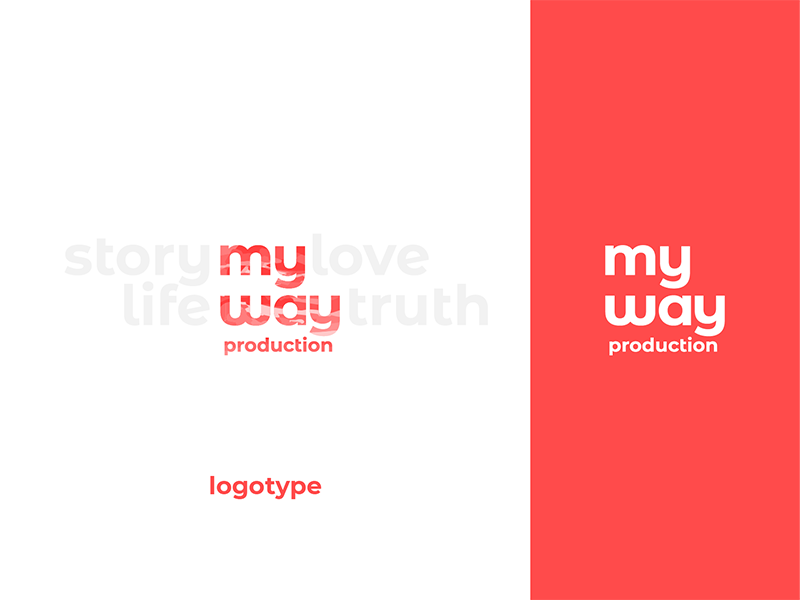 my way production branding production sans serif typography simple logo logotype identity branding brand