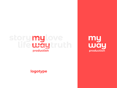 my way production branding brand branding identity logo logotype production sans serif simple typography
