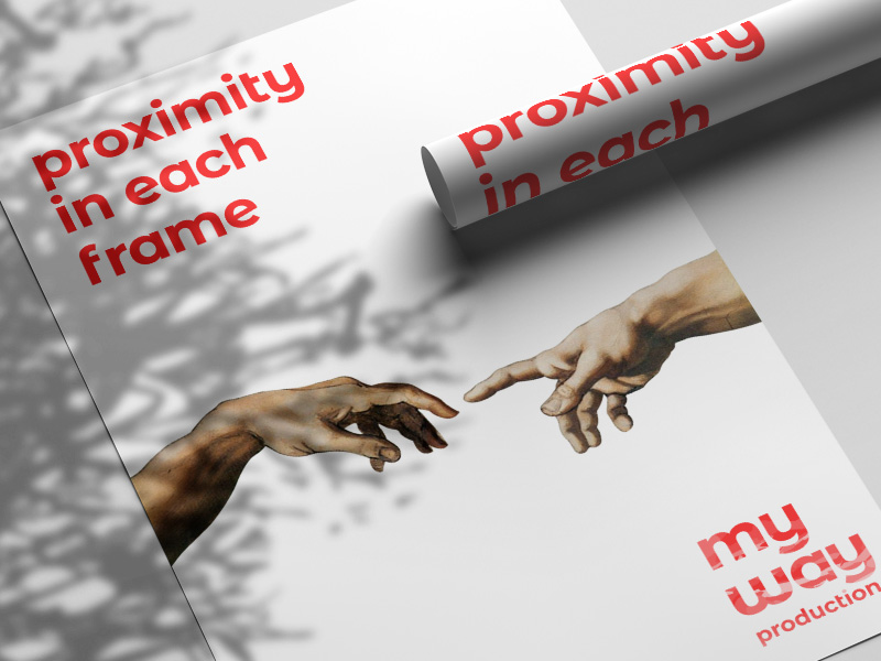 my way prod. poster hands poster production sans serif typography simple logo logotype identity branding brand