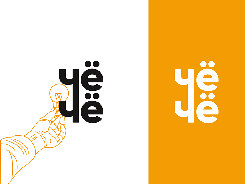 che-che logotype digital brand agency branding typography sans serif hands identity logotype