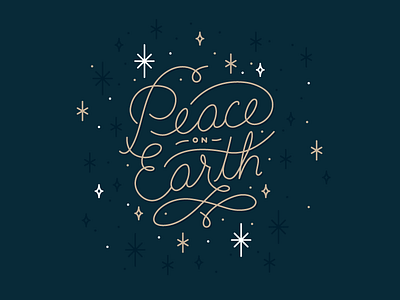 Peace on Earth christmas card hand lettering peace on earth