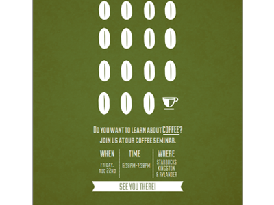 Coffee Seminar Poster illustration poster