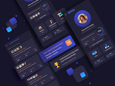 ATOM about card dailyui dashboad gaming ganesha home investor leaderboard list madewithadobexd milestone mobile points rules team