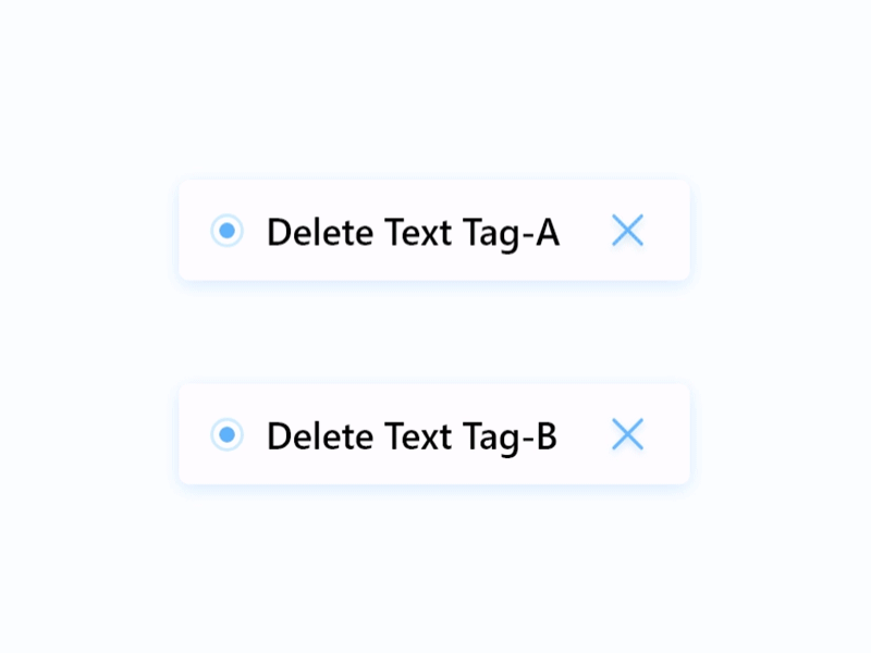 Remove Tags animation button close delete ganesha madewithadobexd remove tags ux xd xddailychallenge