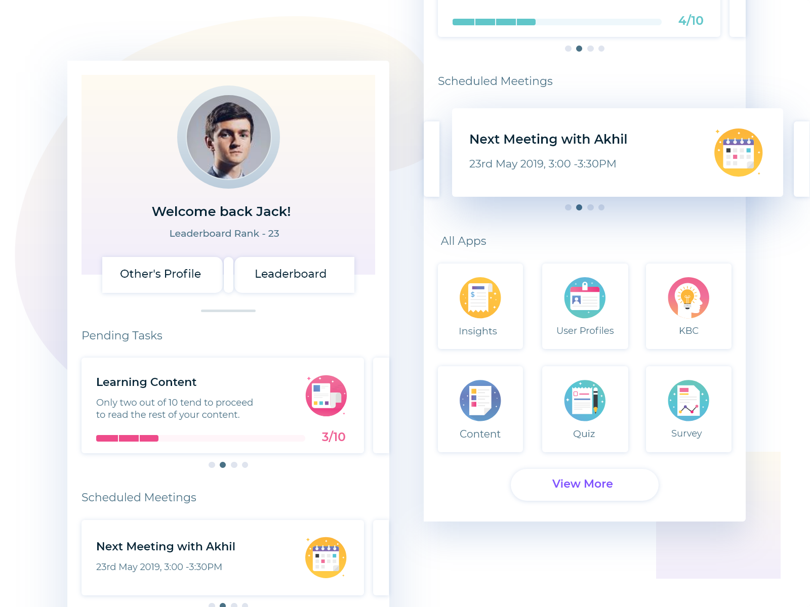 Individual Development Platform App by Ganesha on Dribbble