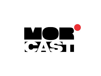 Morcast branding design flat logo minimal type typography