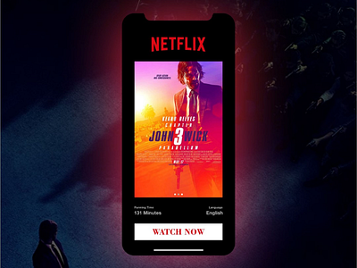 Netflix : John Wick design mobile ui ux