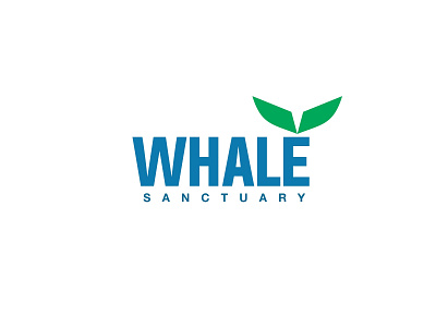 Whale Sanctuary branding clean design flat identity lettering logo minimal type typography ui vector