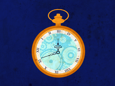 Golden Pocketwatch clock gears illustration illustrator object pocketwatch time watch