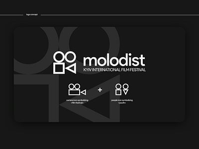 Logo Concept for Film Festival "Molodist" design festival film logo logotype