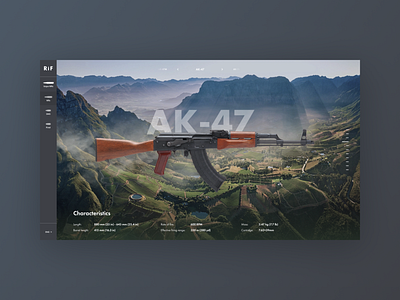Weapons Concept | AK-74 47 ak ak 47 ak-47 ammo assault darkcross fire rifle russia ui uiux weapon weapons web