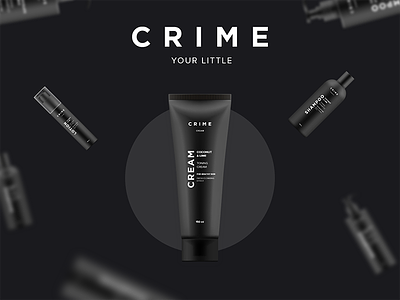 Crime premium cosmetic label black bottle cosmetic crime grey label logo premium