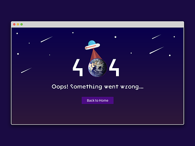 404 Template 404 404page dailyui photoshop xd design