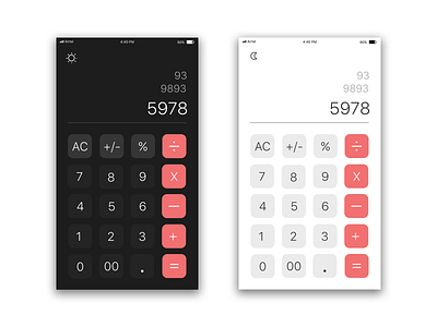 Calculator Dark & Ligght mode app calculator design ui uidesign uiux ux