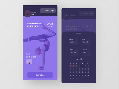 Yoga App 🧘🏽‍♀️ 🧘 3d 3d illustration activity animation exercise fitness fitness trainer healthy and health ios meditation style tracking app training program typography ux wellness workout class yoga
