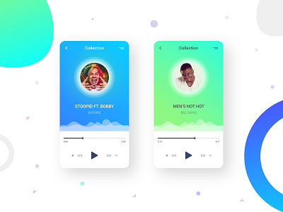 Music Player UI Design app animation app concept app dashboard app ui design app ux design clean ui colorful ui mobile ui design music app ui ux