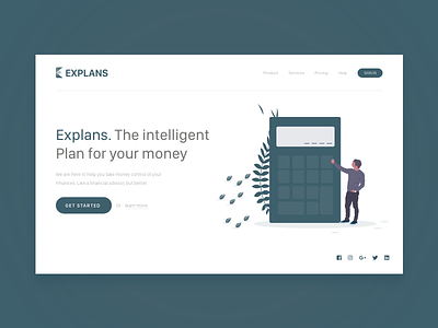 Landing page for Financial Service Website