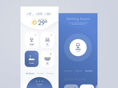Smart Home android app design animate app automotion clean ui dailyui dark app dark ui ios shot smart home app ui uidesign ux