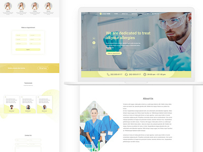 Landing page design for Allergy Testing Services