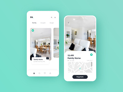 Find My Home - Real Estate Finder App animation app app design booking design flat gif home house finder icon illustraion ios minimal property search real estate realestate typography ui ux vector