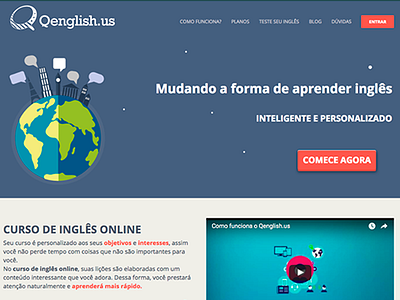 Qenglish - curso de ingles course design english us ux web webdesign