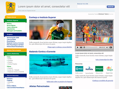 Instituto Superar brasil brazil design interface olimpics paraolimpcs sports ux web