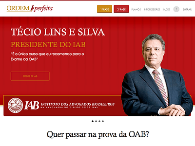 Ordem Perfeita business course design education interface law oab studing ux web