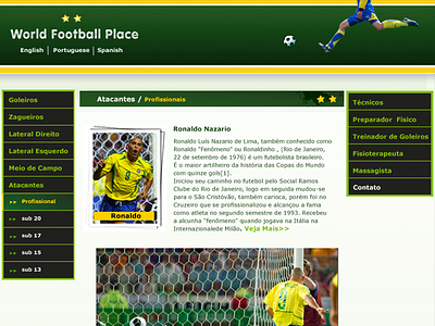 World Football Place brazil copa design football futebol interface soccer ux web worldcup