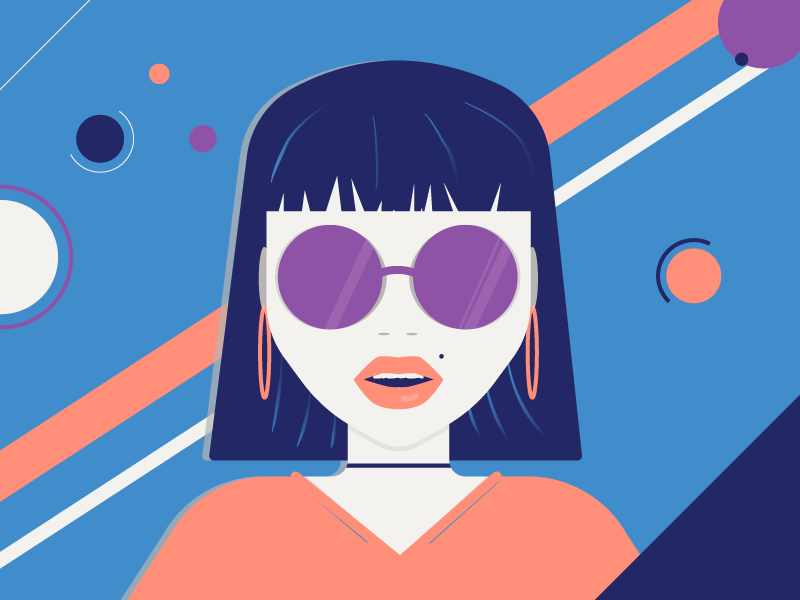 Girl With Sunglasses by Sofia on Dribbble