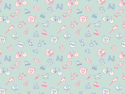 Baby pattern icon linear pattern seamless pattern thin line