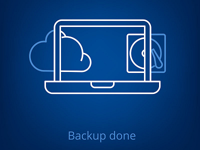 Screen for data backup application