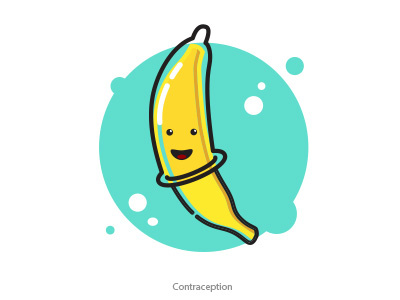 Valentine icon banana condom contraception icon love valentine valentines day