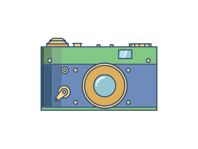 Vintage camera icon