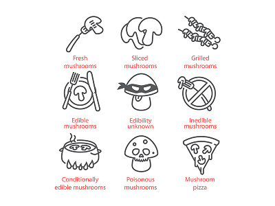 Mushroom icons