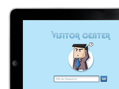 Visitor Center illustration ipad login ui visitor