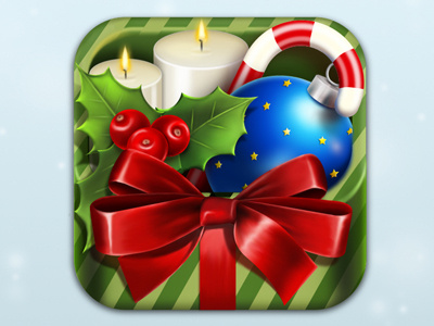 Getting Ready For Christmas Day bow box candle candy christmas christmas illustration gift icon illustration photoshop xmas