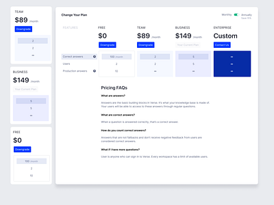 SaaS pricing page