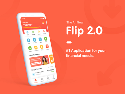 Flip Financial App Homepage Exploration