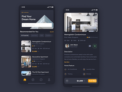 The Aberdeen Property App - Dark Mode