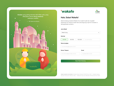 Wakafo Web Landing Page