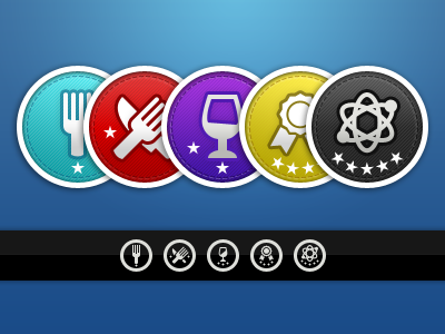 Badges badges icons levels ratings savored symbolicons