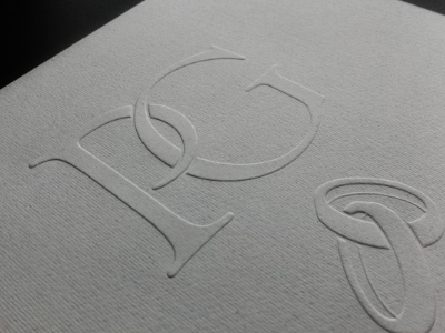 P&G LetterPress letterpress logo wedding